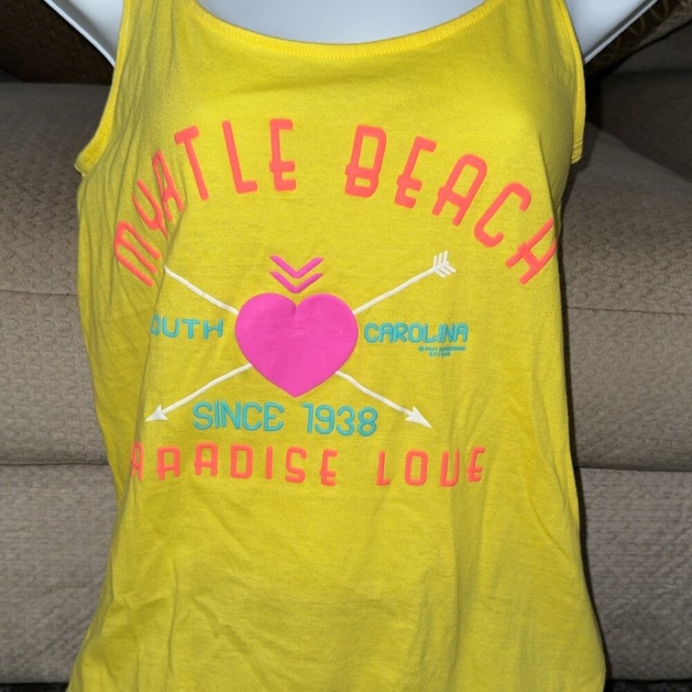Woman's yellow tank top
